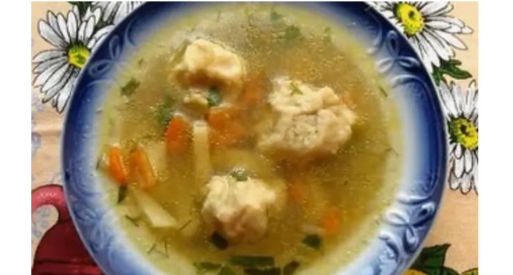 Картофельный суп с рыбными фрикадельками