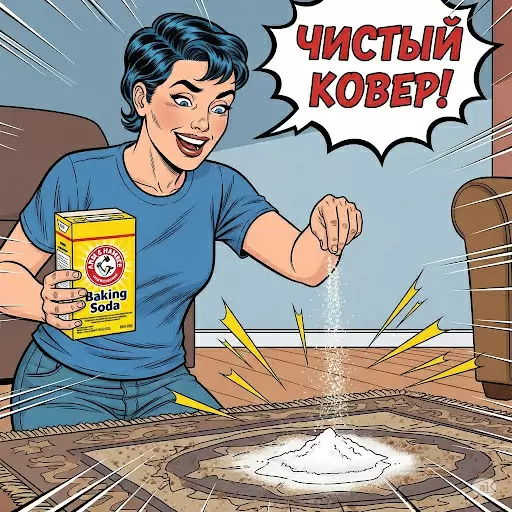Как эффективно очищать ковер с помощью соды